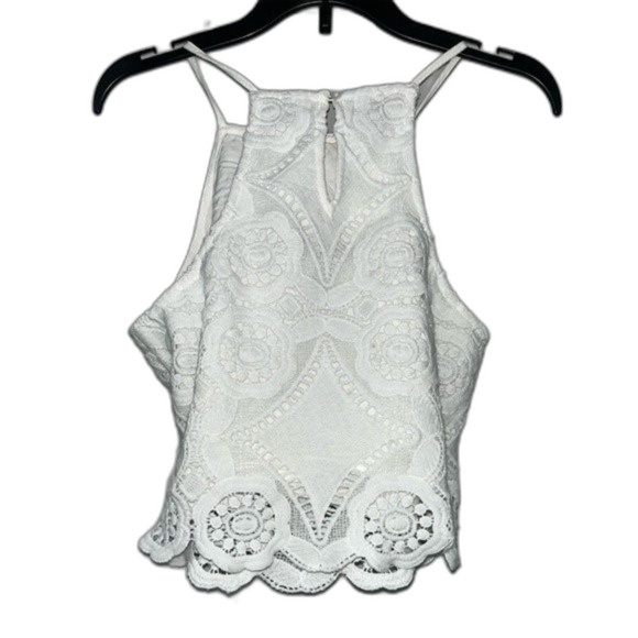 Abercrombie & Fitch White Lace Crop Top - Picture 3 of 7